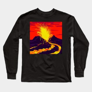 Hawaii active volcano Long Sleeve T-Shirt